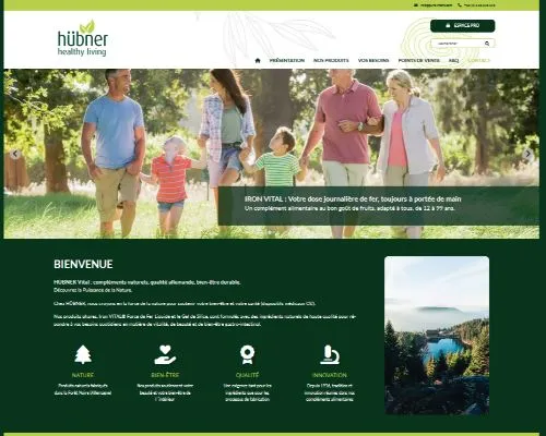Un nouveau site internet pour la marque HÜBNER VITAL
